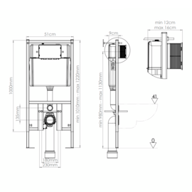 In-wall concealed cistern <b>Eccellenza tecnica</b> with Metal Frame   (152.4.501.8088)-1